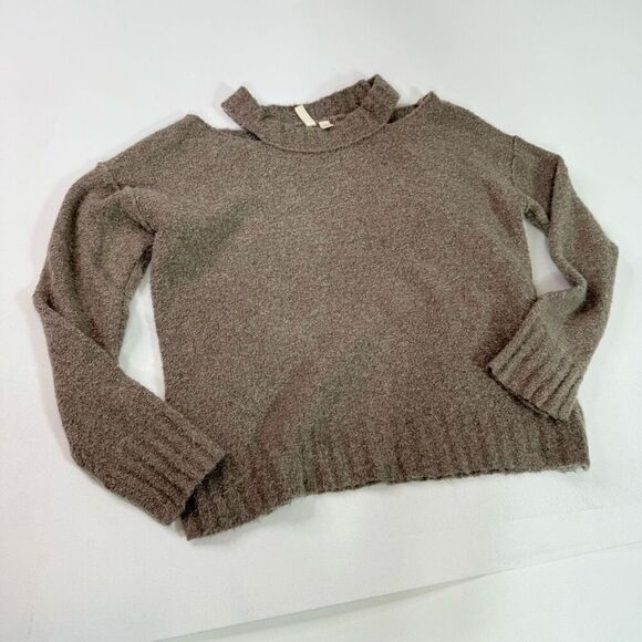 Moth Sweaters - Moth by Anthropologie Sweater Womens Medium Tan Merino Wool Blend Cabincore